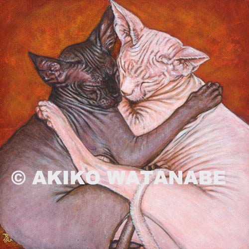 Open-Edition Print of Sphynx Cat Nap Time
