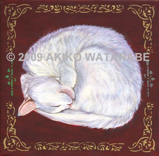 Sleeping Treasure (White Cat Sleeping)